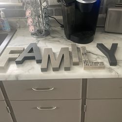 Six Letter Family Sign