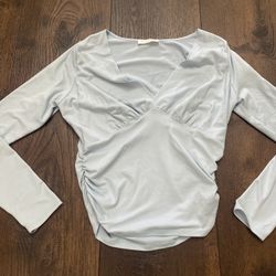 Junior Girls Light Blue Long Sleeve Shirt Size Large By Attriance #3