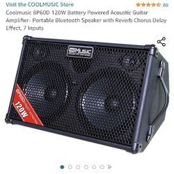$200 COOL MUSIC 120W BATTERY POWERED PORTABLE BLUETOOTH SPEAKER & GUITAR AMPLIFIER 
