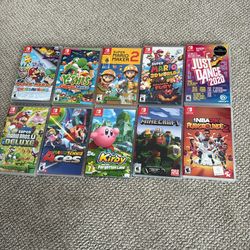 Nintendo Switch Games Mario Yoshis Kirby Ring Fit Like New With Box