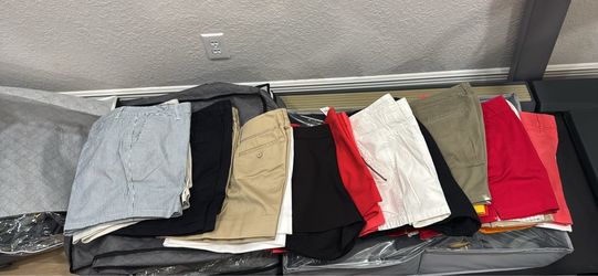 22 pairs of women’s shorts size 10,12 & 14 New York & Company,  Express,  7th Ave , Amazon basics