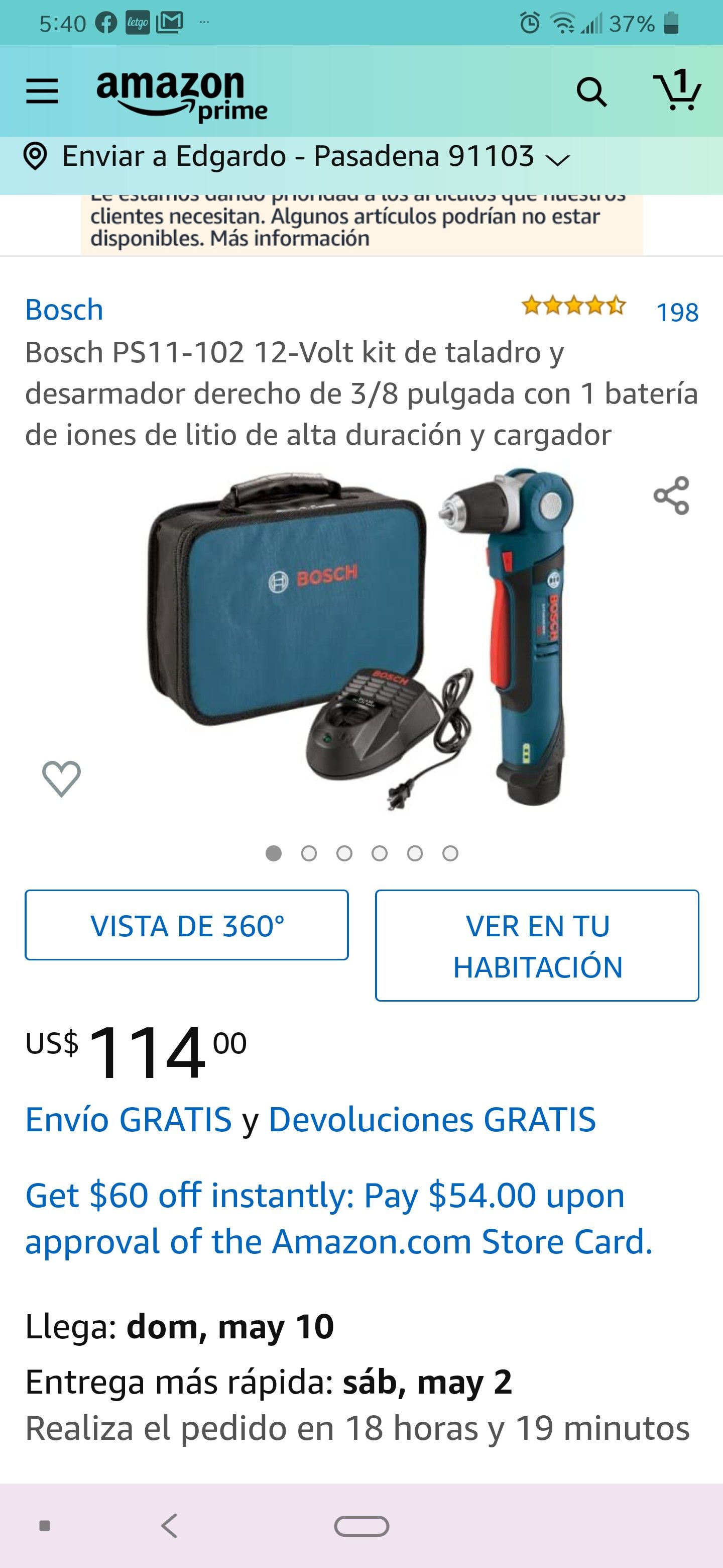 80 drill bosch 10.2 voltios