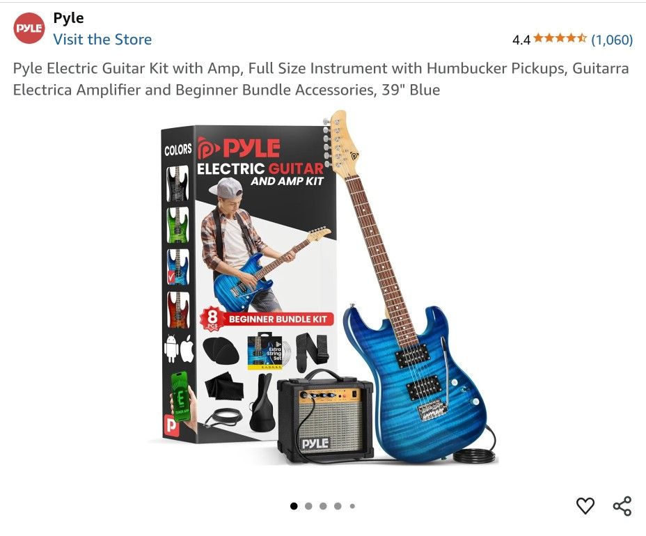 Pyle Electric Guitar with Stand
