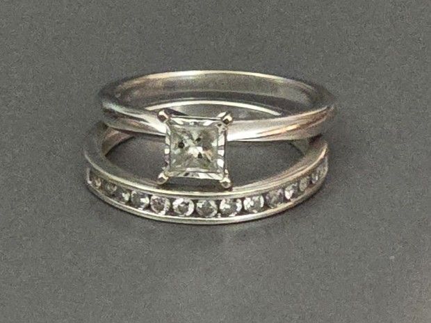 3/4 ct Tw Engagement Ring And Wedding Band 2 Ring Set