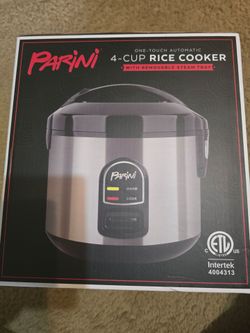 4-Cup Rice Cooker with Removable Steam Tray
