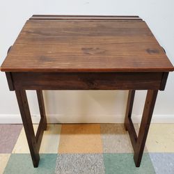 Vintage Pine Clerks Desk - Flip Top Writing Desk