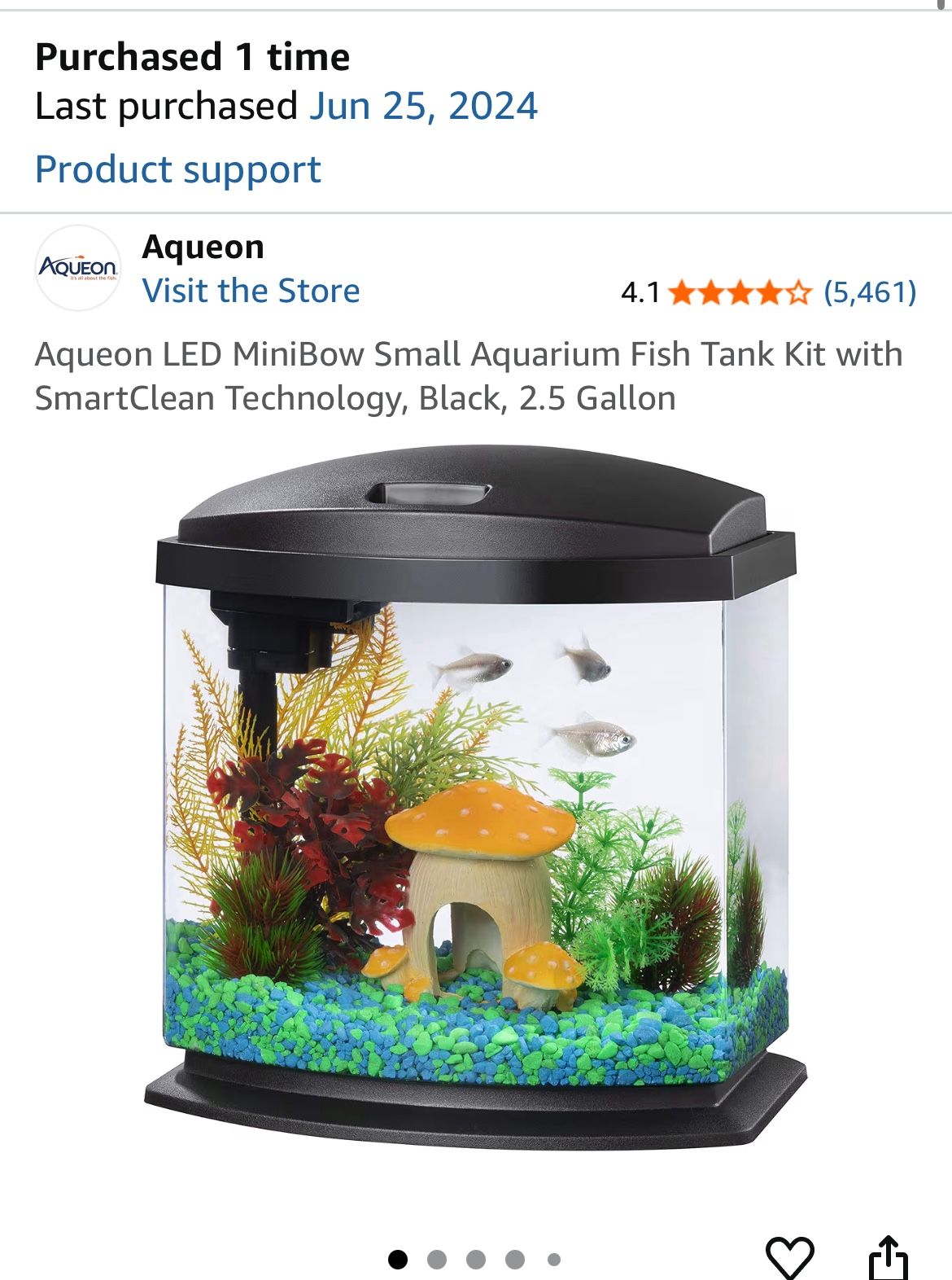 Aqueon 2.5 Gallon fish Tank