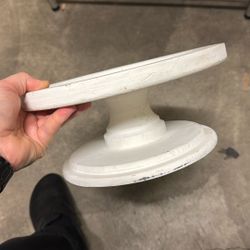 White Cake Stand-wood