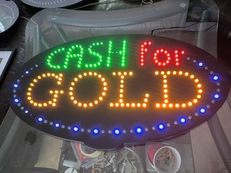 Cash for Gold store front sign 27"x15"