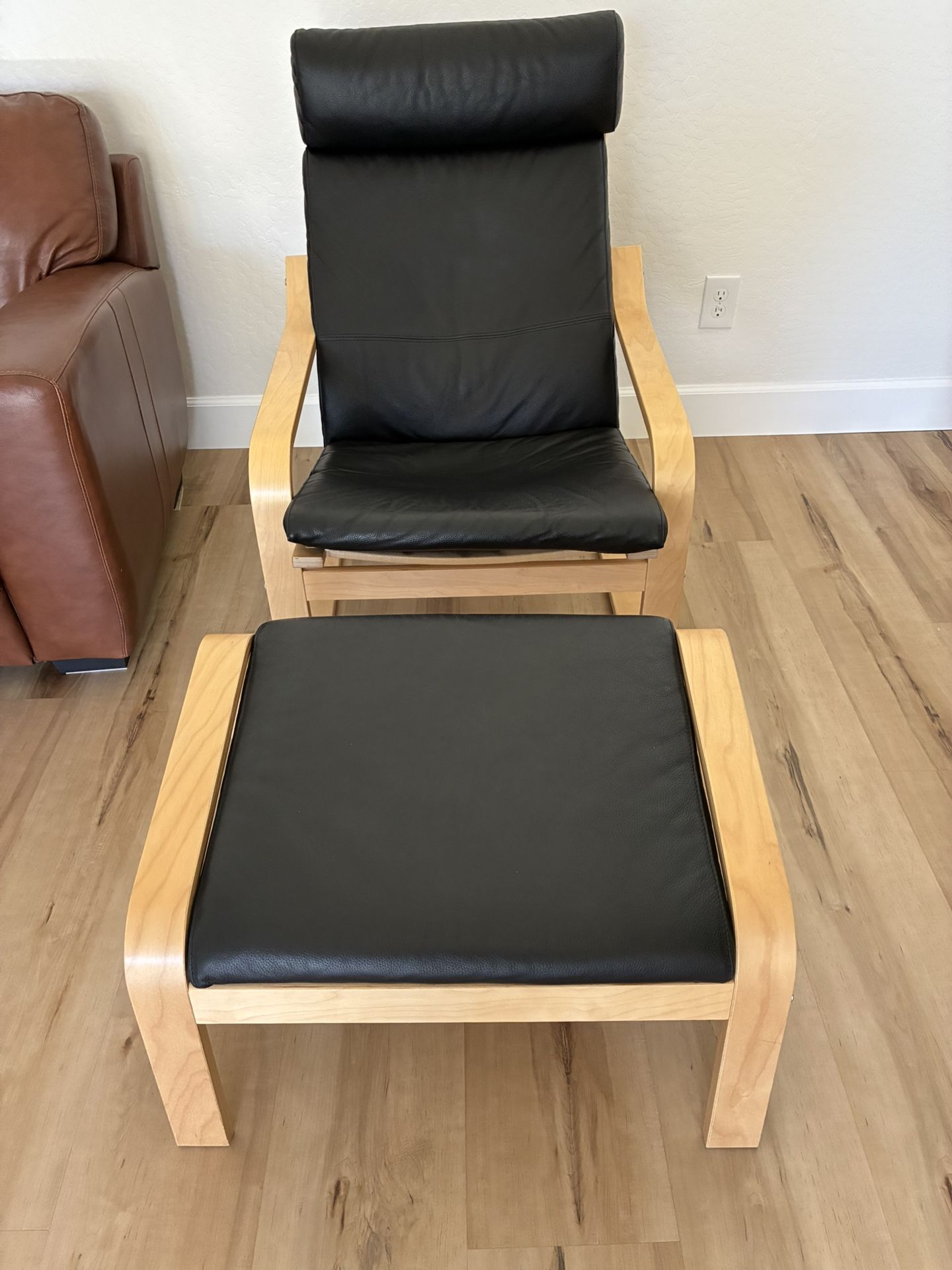 IKEA Poang Chair & Ottoman