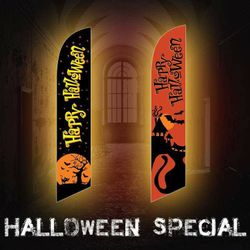 Halloween Feather flags & signs