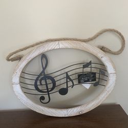 Hobby Lobby Musical Note Wall Art with Black and Cream Accents