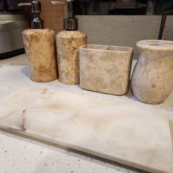 Marble Bathroom Accessories Set