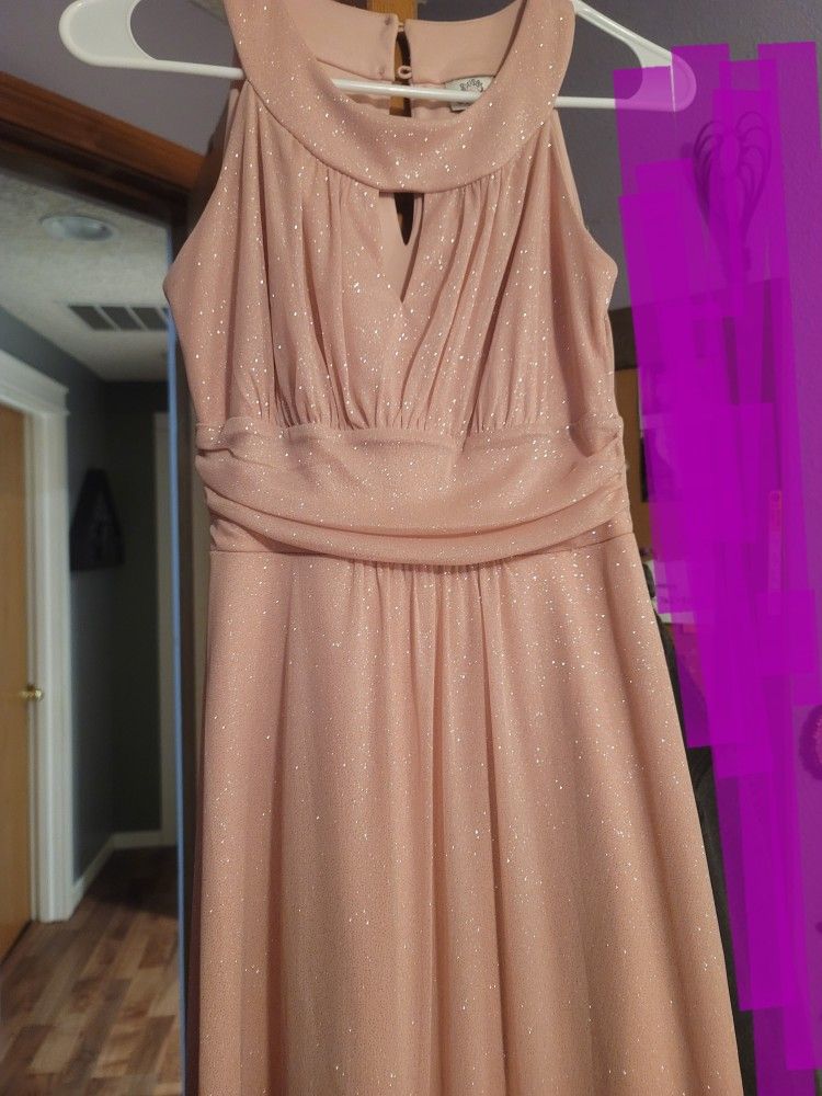 Pale Pink W/glitter Dress