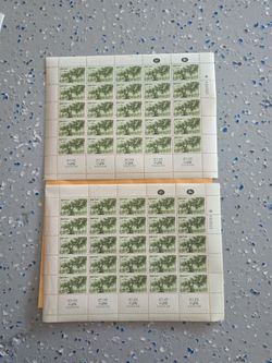 Israel Stamp Sheets Olive Tree Full Sheets x2. Lot TV 10