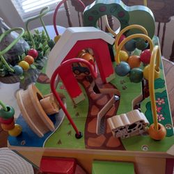 Adorable Zany Zoo Wooden Activity Cube