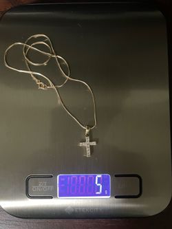 Gold cross lab or real diamond chain