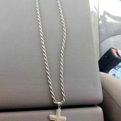 STERLING SIVER ROPE CHAIN 20+INCH $152 OBO 