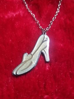 Cinderella Glass Slipper Pendant Necklace