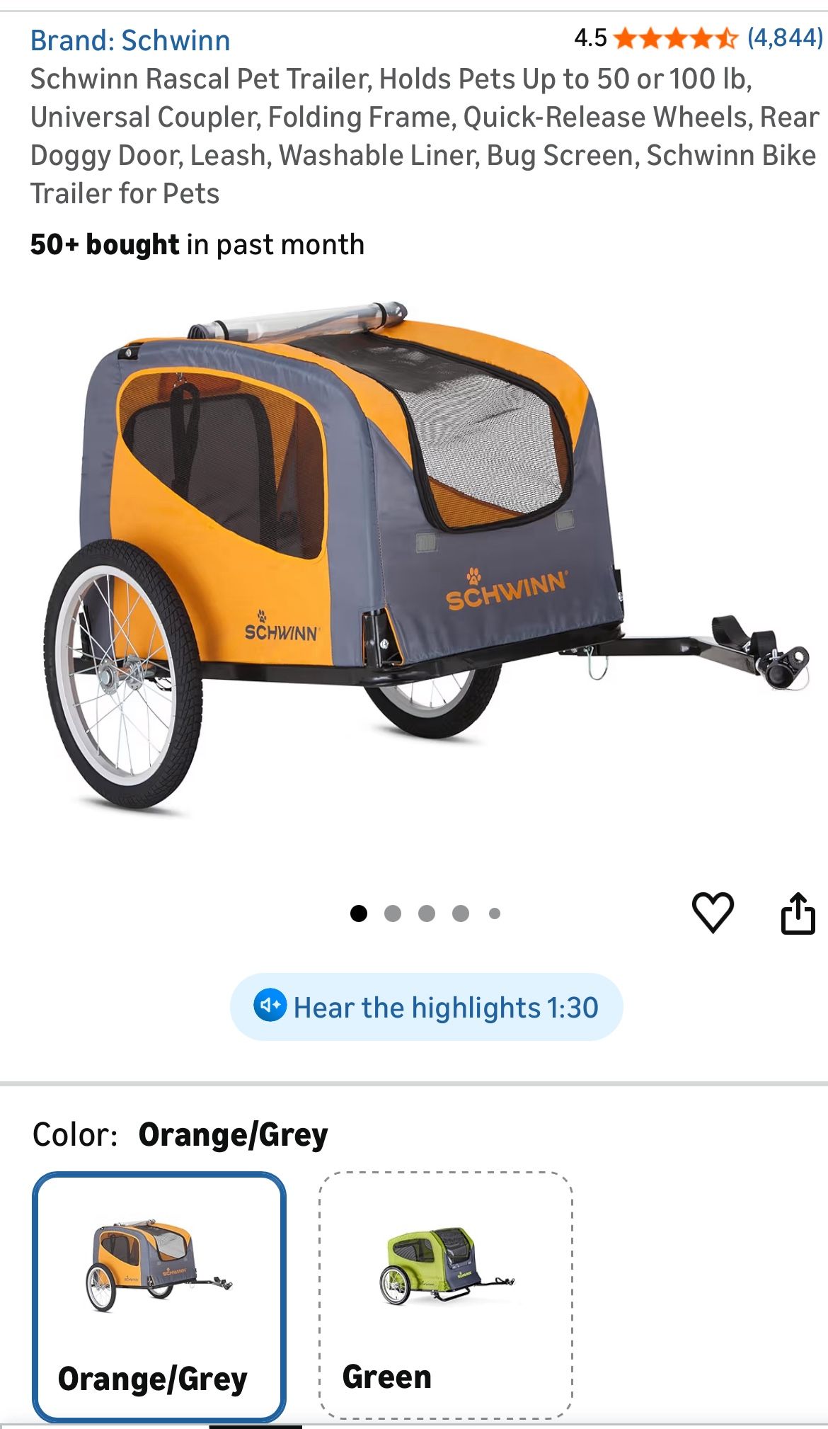Schwinn Pet Trailer