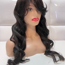 Synthetic Hair Wig-Costume Dress Up Cosplay Halloween Anime-new $45-dark Brown-peluca Larga Nueva