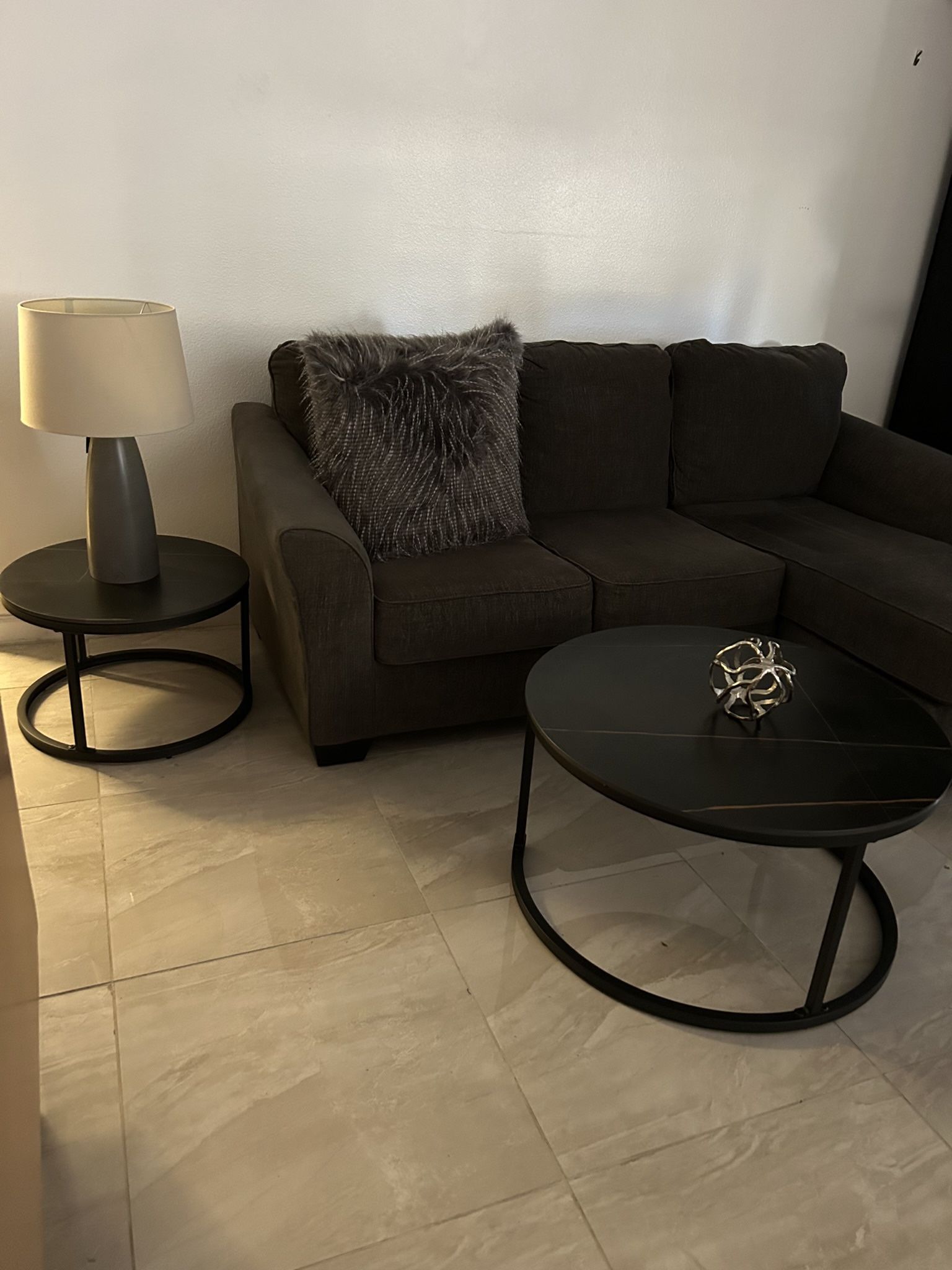 Sectional Sofa & Tables Set