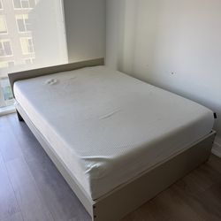 Luroy Full Size Bed Frame + Zinus Memory Foam Mattress