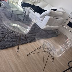 Set Of Acrylic Chairs 