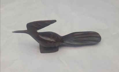 Cute Vintage Myrtle Wood Road Runner Bird Figurine