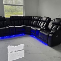 Power Recliner Sectional Sofa 