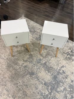 Modern white nighstands