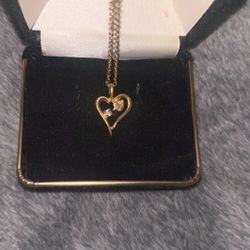 Gold Heart Necklace Jewelry 💛