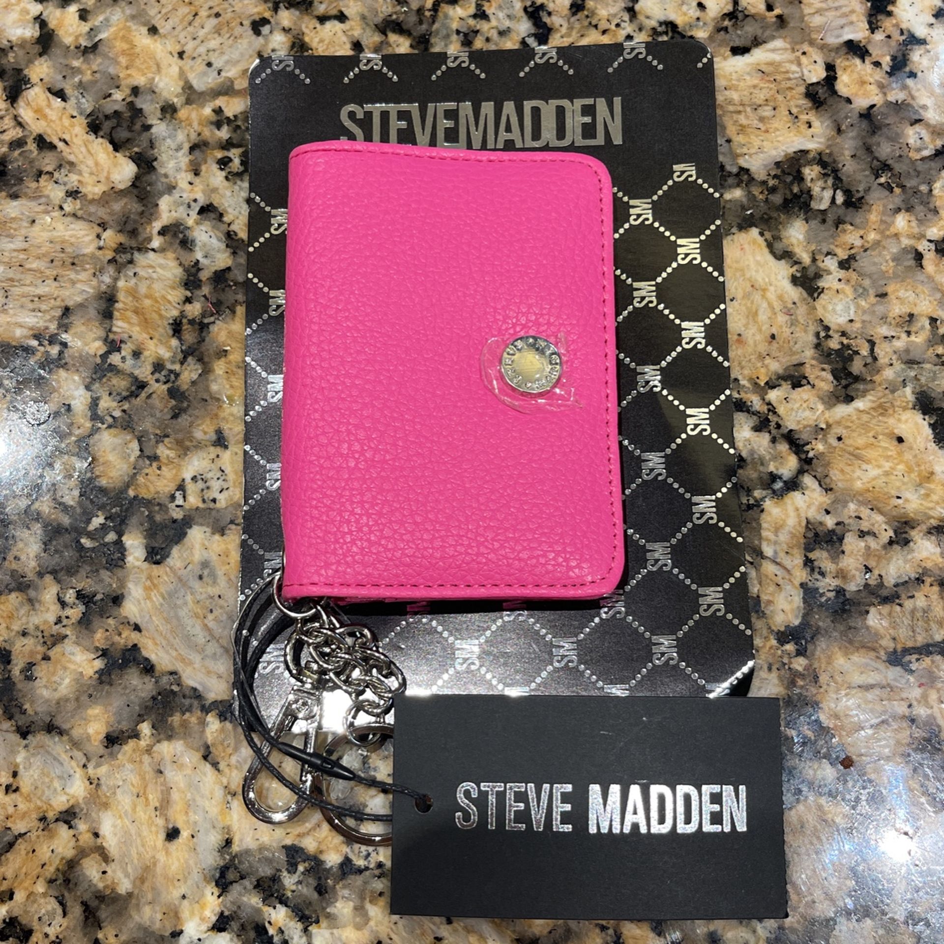 Steve Madden Fold over Card wallet Hot Pink
