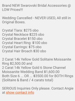 SWAROVSKI CRYSTAL JEWELRY NEVER USED!