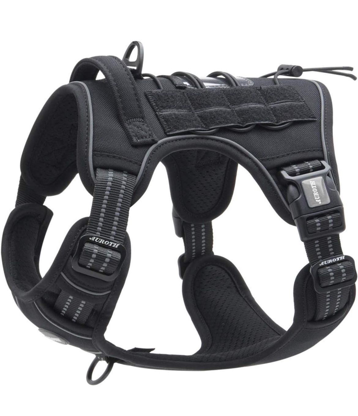 Like New: Worn 1 Time, Tactical Dog Harness, heavy duty, black, no pull, reflective, padded