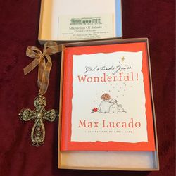 New Book And Cross Ornament