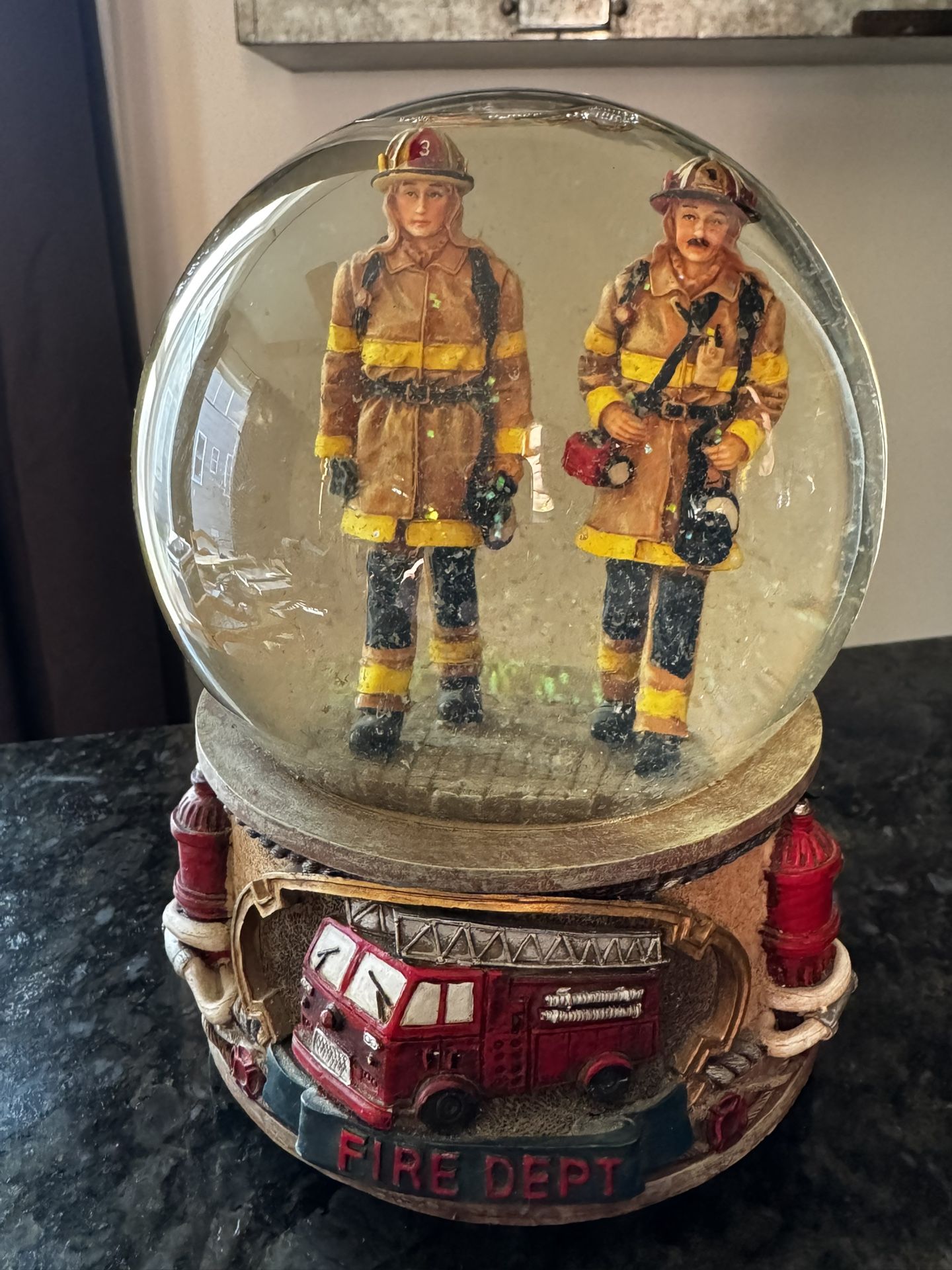 Red Hats Of Courage Snow Globe