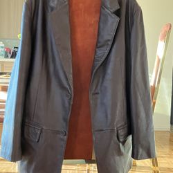 Womens Leather Blazer