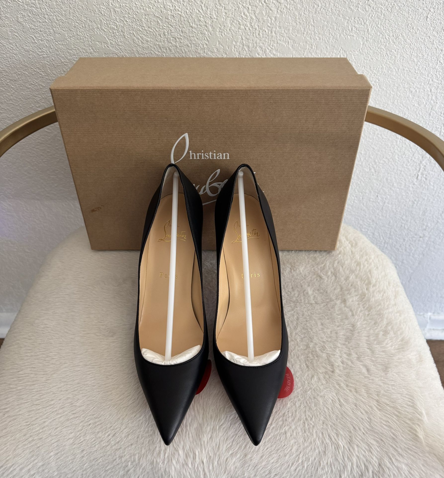 Christian Louboutin Apostrophe Pump 85 Black Heels✨