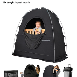SlumberPod The Original Blackout Sleep Tent Travel Essential for Babies and Toddlers, Mini Crib and Pack N Play Cover, Sleep Pod for Kids with Monitor