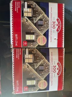 Holiday Time 300 Clear Icicle Lights – 2 Boxes