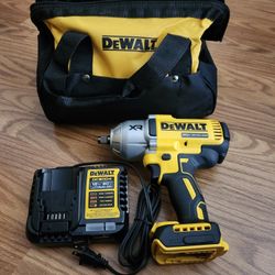 Dewalt 1/2" High Torque Impact Wrench With Charger And Carry Bag 