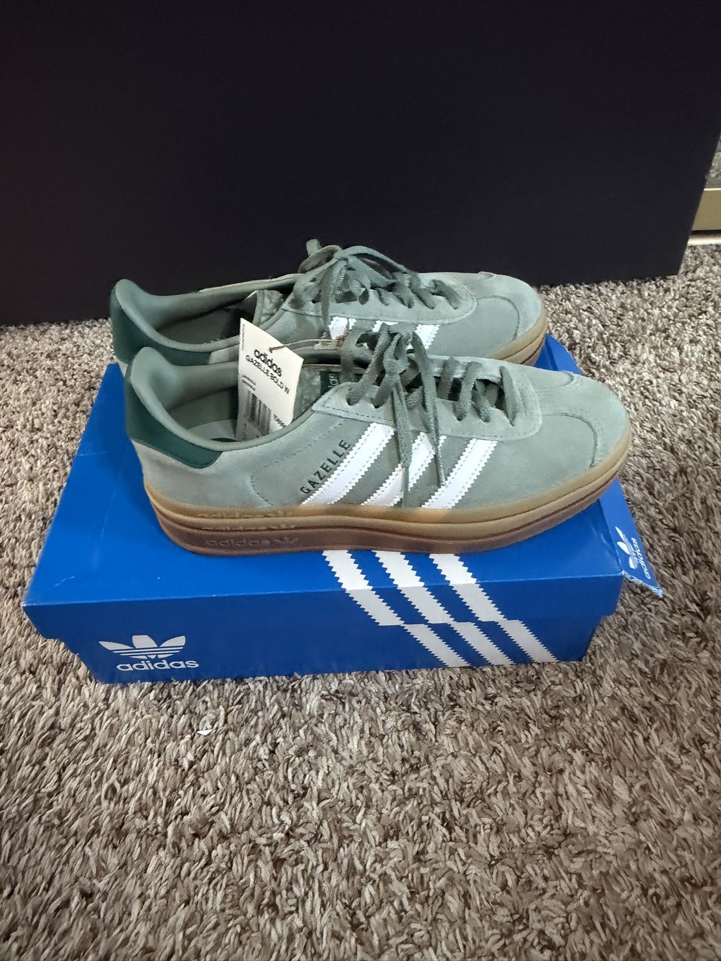 Adidas Woman’s Gazelle Platform Matcha Color New