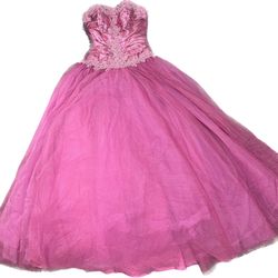 Pink Debutante Prom Dress 