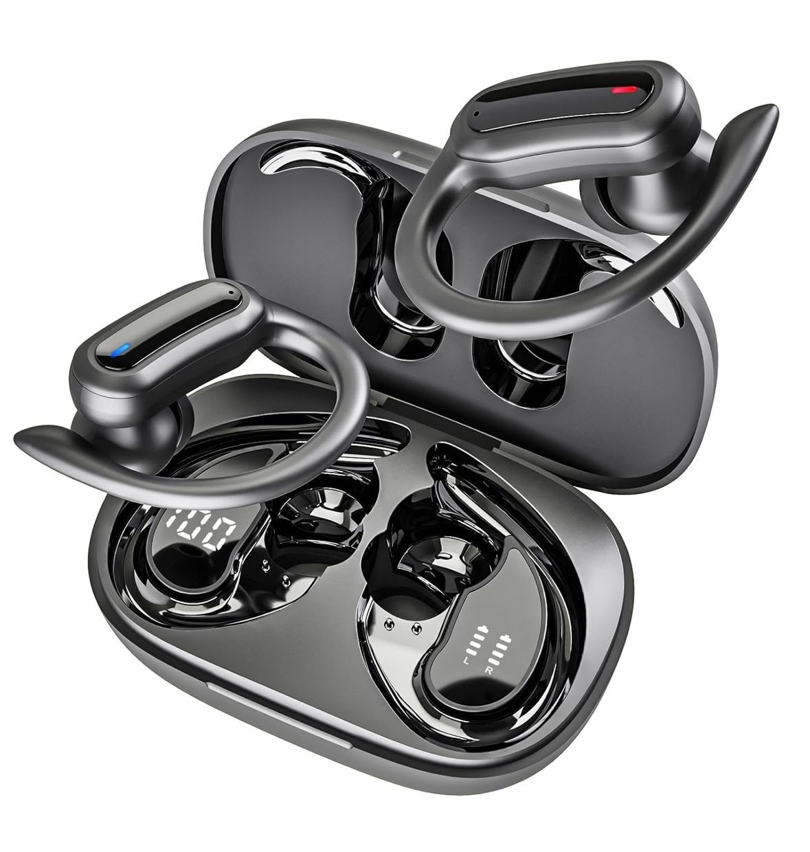 Wireless Earbuds, Bluetooth 5.4 Headphones, True Wireless Stereo Earphones with IPX7 Waterproof, Noise Cancelling Mic, Fast Charging and Comfort Fit E