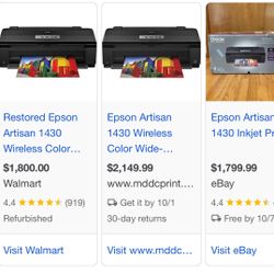 Epson Artisan 1430 Wide-Format Photo Printer