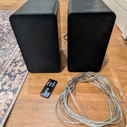 Insignia Powered Bluetooth, RCA, Aux, Bookshelf Speakers NS-HBTSS116 