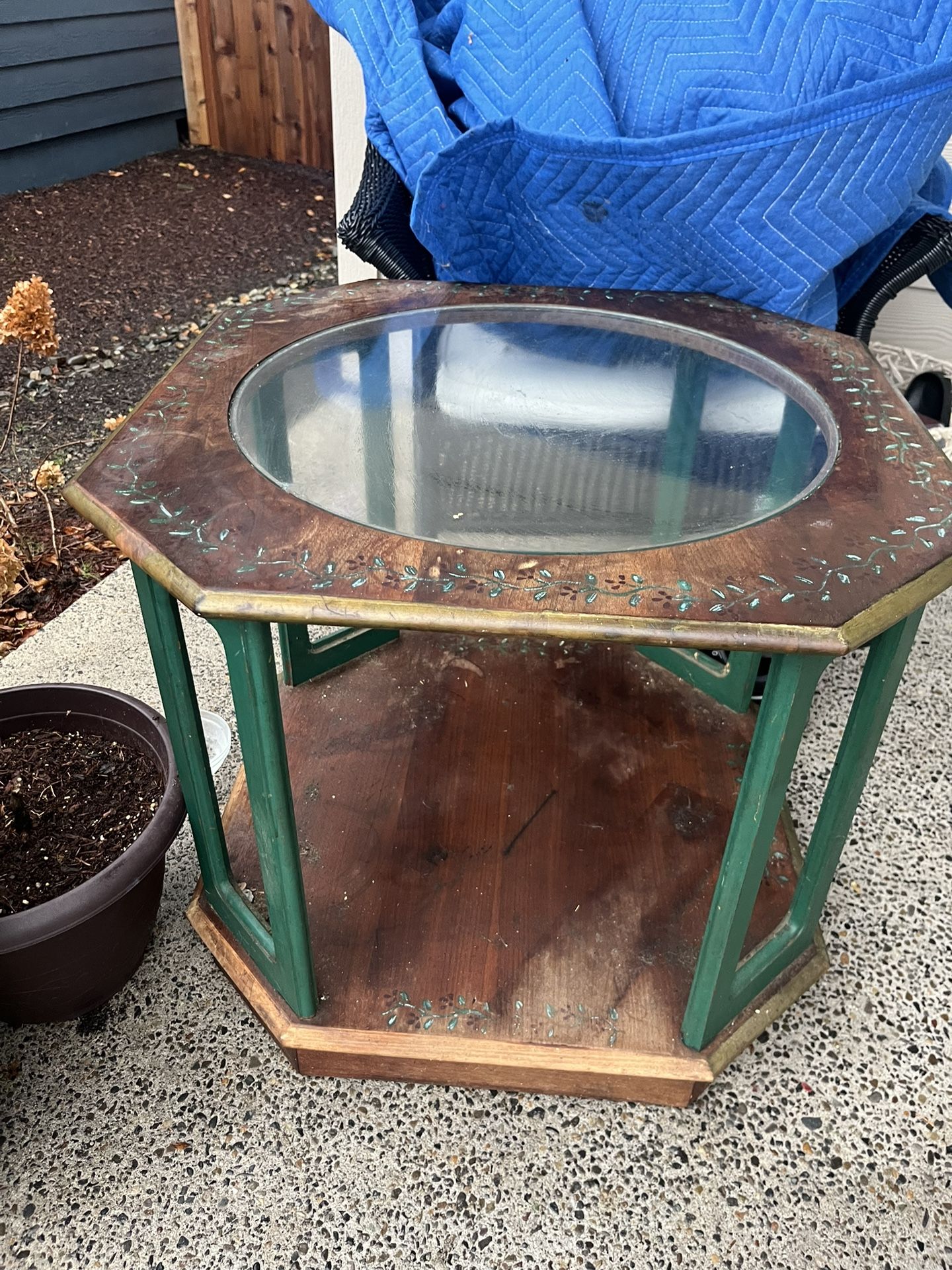 Antique Glass Table