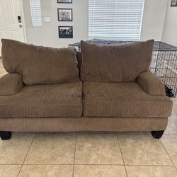 Brown Loveseat 