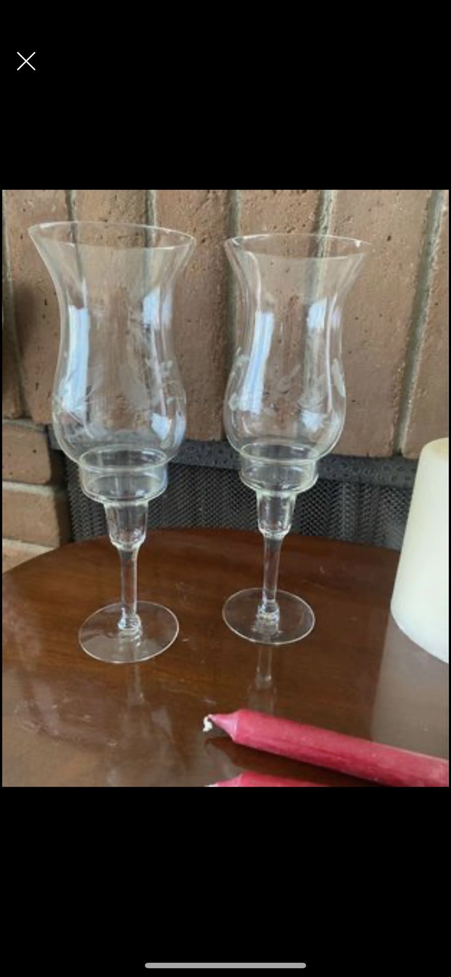 Princess House -2 Candle Holders Vintage